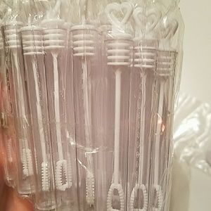 wedding heart shaped bubble wands